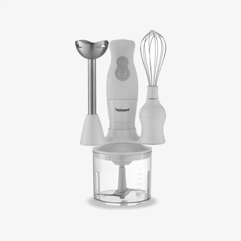  Mixeur plongeant blanc 3en1 pied inox-TMS-8350