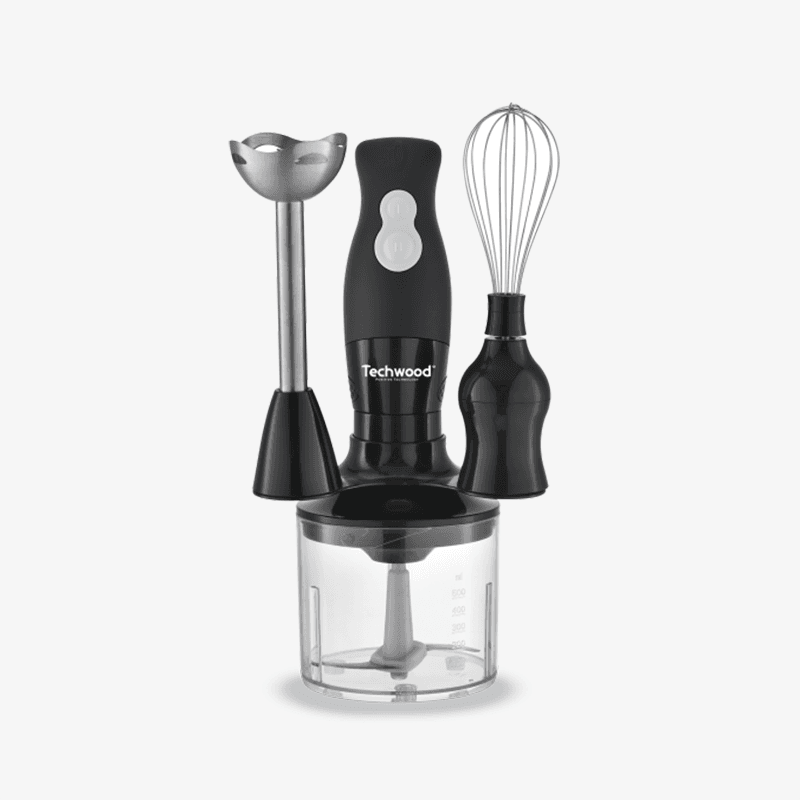 Mixeur plongeant noir 3en1 pied inox-TMS-8356 