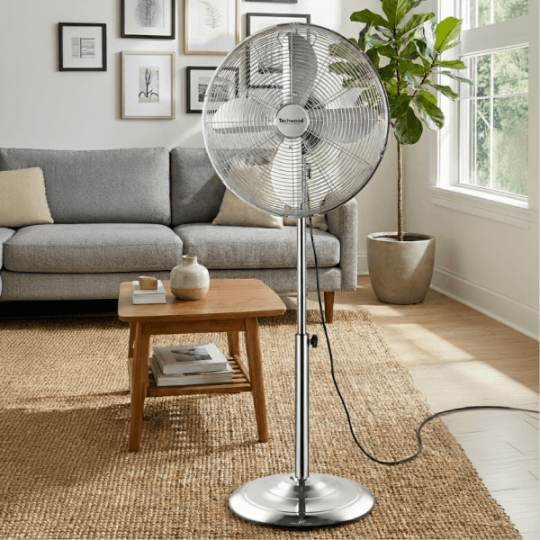  Ventilateur sur pied finition chromée-TVI-444 - 2