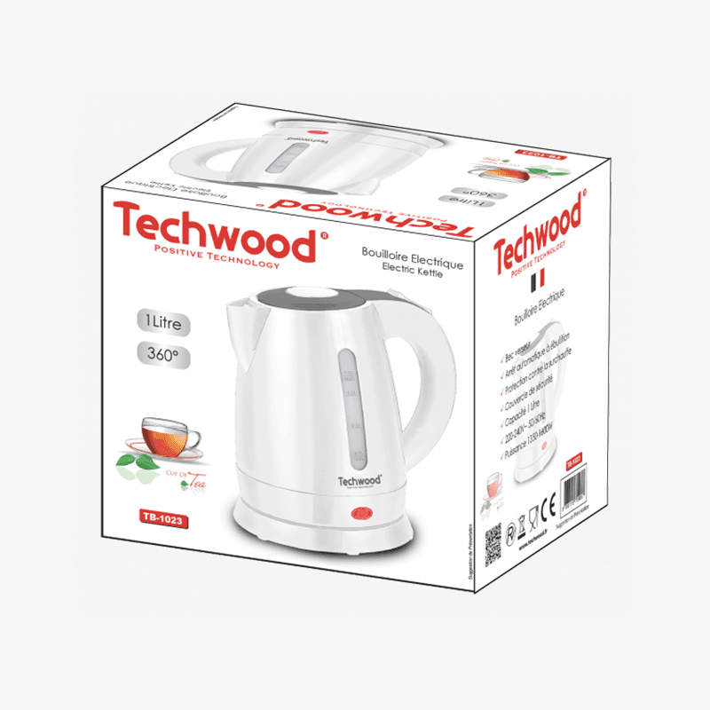 Bouilloire Blanc 1L -TB-1023 - 2