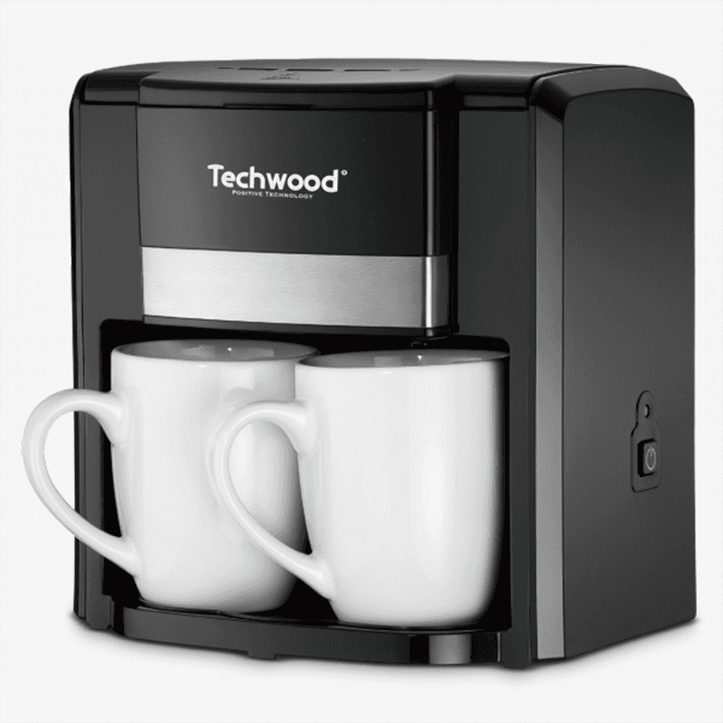  Cafetière Noir 2 Tasses Duo- TCA-206