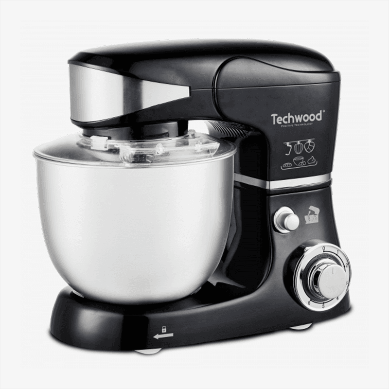 Robot pétrin noir bol inox-TRO-1056